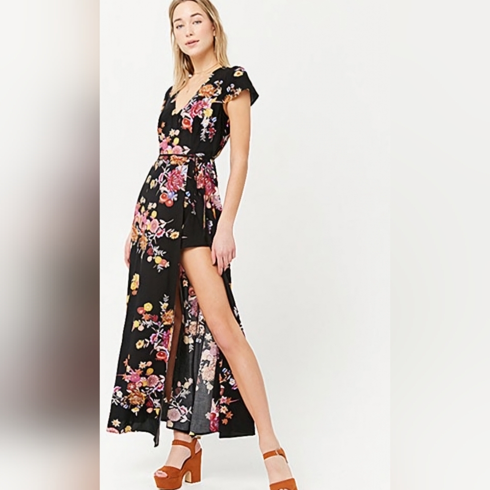 Floral Maxi Romper/Dress